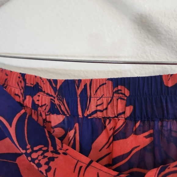 Goa By Japna Maxi Skirt Womens Medium Blue Floral Maxi Swim Cover Up Wrap Boho - Picture 4 of 12